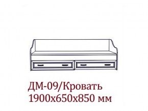 ДМ-09 Кровать (Без матраца 0,8*1,86 ) в Североуральске - severouralsk.магазин96.com | фото