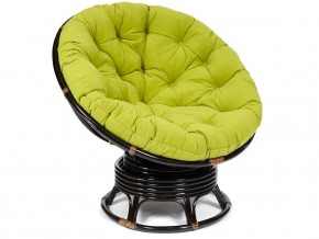 Кресло-качалка Papasan w 23/01 B с подушкой Antique brown, флок Олива в Североуральске - severouralsk.магазин96.com | фото