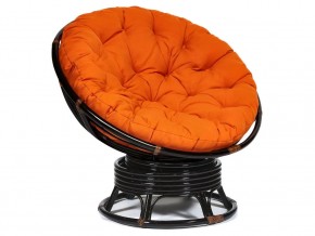 Кресло-качалка Papasan w 23/01 B с подушкой Antique brown, ткань Оранжевый в Североуральске - severouralsk.магазин96.com | фото