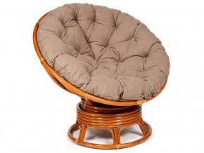 Кресло-качалка Papasan w 23/01 B с подушкой Cognac, экошерсть Коричневый в Североуральске - severouralsk.магазин96.com | фото