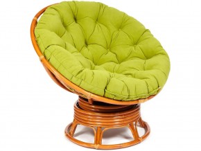 Кресло-качалка Papasan w 23/01 B с подушкой Cognac, флок Олива в Североуральске - severouralsk.магазин96.com | фото