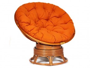 Кресло-качалка Papasan w 23/01 B с подушкой Cognac, ткань Оранжевый в Североуральске - severouralsk.магазин96.com | фото