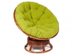 Кресло-качалка Papasan w 23/01 B с подушкой Pecan, флок Олива в Североуральске - severouralsk.магазин96.com | фото