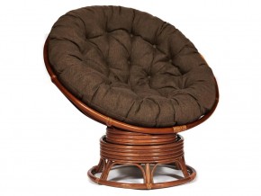 Кресло-качалка Papasan w 23/01 B с подушкой Pecan, ткань Коричневый в Североуральске - severouralsk.магазин96.com | фото