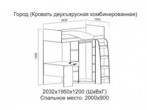 Кровать двухъярусная комбинированная в Североуральске - severouralsk.магазин96.com | фото