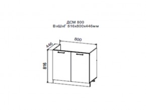 Шкаф нижний ДСМ800 под мойку в Североуральске - severouralsk.магазин96.com | фото